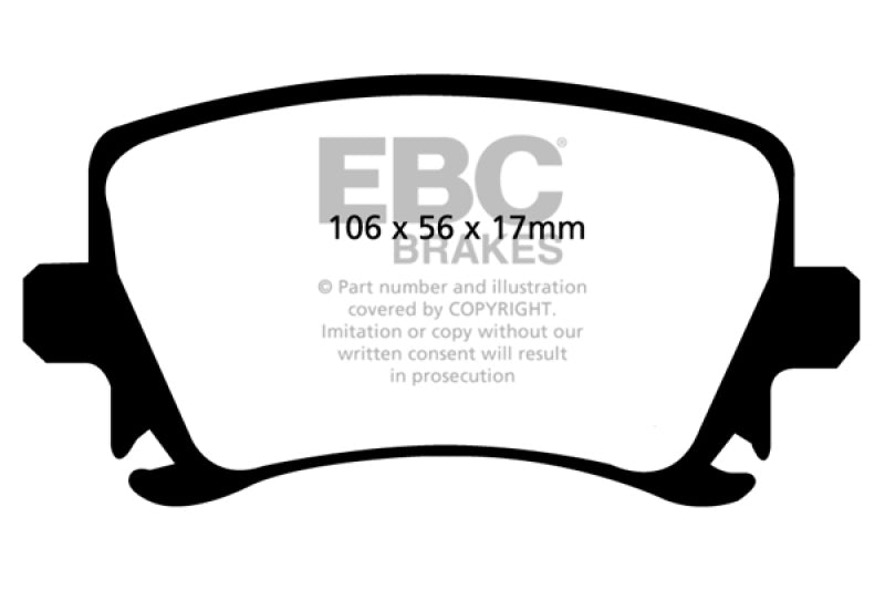 EBC DP21518 FITS 06-13 Audi A3 2.0 Turbo (Girling rear caliper) Greenstuff Rear Brake Pads