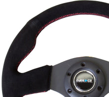 Load image into Gallery viewer, NRG Reinforced Steering Wheel (320mm) Suede w/Red Stitch - free shipping - Fastmodz