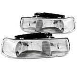 ANZO 111011 FITS: 1999-2002 Chevrolet Silverado 1500 Crystal Headlights Chrome