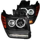 ANZO 111145 FITS: 2007-2012 Dodge Nitro Projector Headlights w/ Halo Black (CCFL) G2