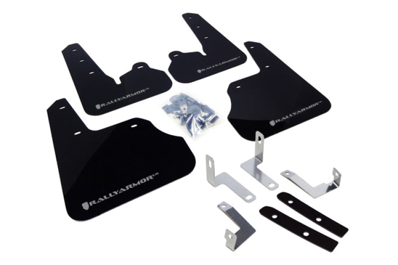 Rally Armor MF22-UR-BLK/SIL FITS: 12+ Subaru Impreza 5dr Hatch/4dr Sedan UR Black Mud Flap w/ Silver Logo