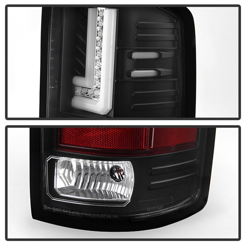 SPYDER 5080660 - Spyder GMC Sierra 14-16 LED Tail Lights Black ALT-YD-GS14-LBLED-BK