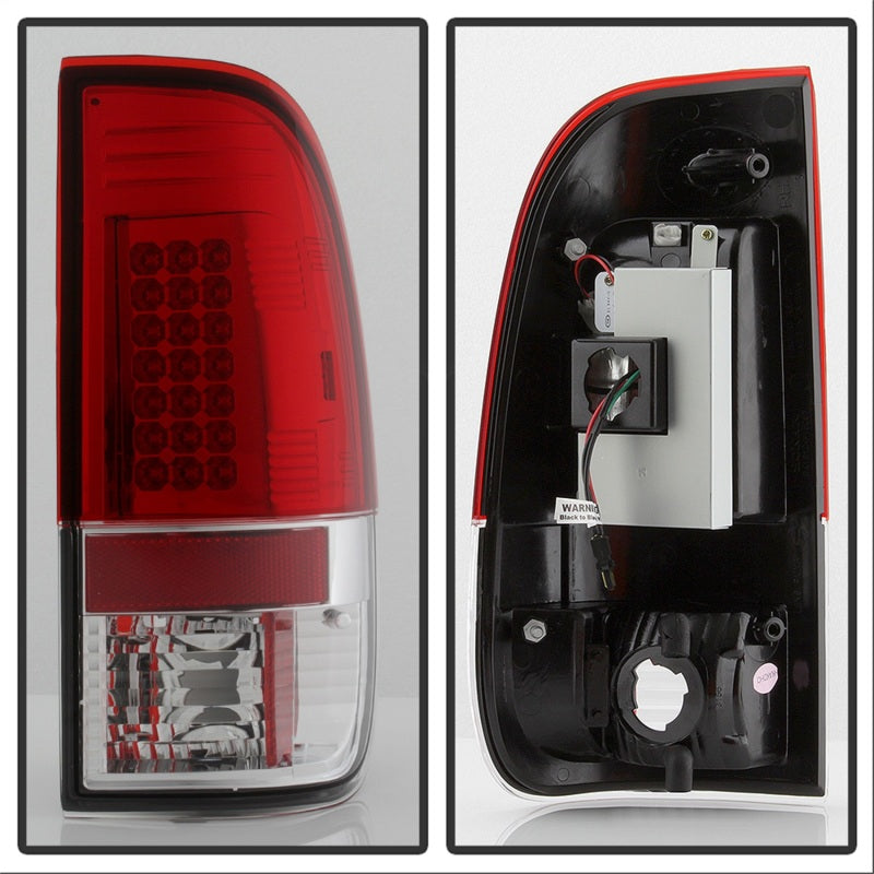 SPYDER 5003485 - Spyder Ford F150 side 97-03/F250/350 Duty 99-07 LED Tail Lights Red Clear ALT-YD-FF15097-LED-RC