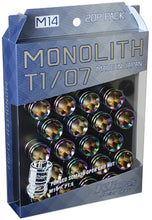 Load image into Gallery viewer, Project Kics WMN04N - 14 x 1.5 Neochrome T1/07 Monolith Lug Nuts 20 Pcs