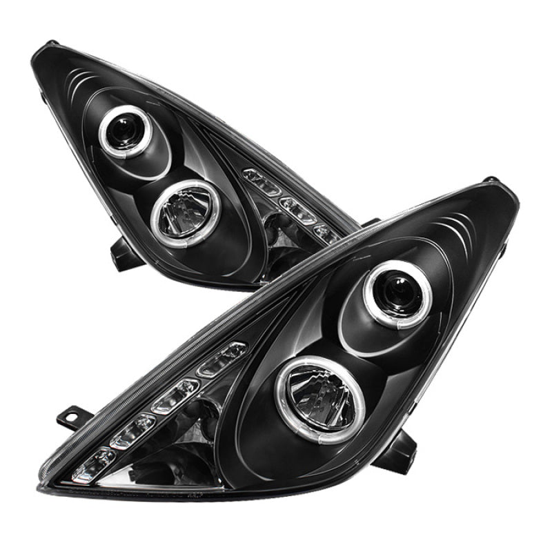 SPYDER 5011848 - Spyder Toyota Celica 00-05 Projector Headlights LED Halo DRL Blk High H1 Low H1 PRO-YD-TCEL00-LED-BK