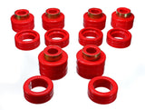 Energy Suspension 3.4123R FITS 3.4123R - Chevy Pickup 2&4Wd Body Mounts Red