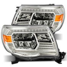Load image into Gallery viewer, AlphaRex 880734 FITS 05-11 Toyota Tacoma LUXX Crystal Headlights Plank Style Chrome w/Activation Light/DRL