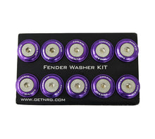 Load image into Gallery viewer, NRG FW-100PP - Fender Washer Kit w/Rivets For Plastic (Purple) Set of 10