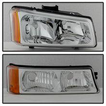 Load image into Gallery viewer, SPYDER 5064912 - Xtune Chevy Silverado 2500HD 03-06 Crystal Headlights w/ Bumper Lights Chrome HD-JH-CSIL03-AM-C-SET