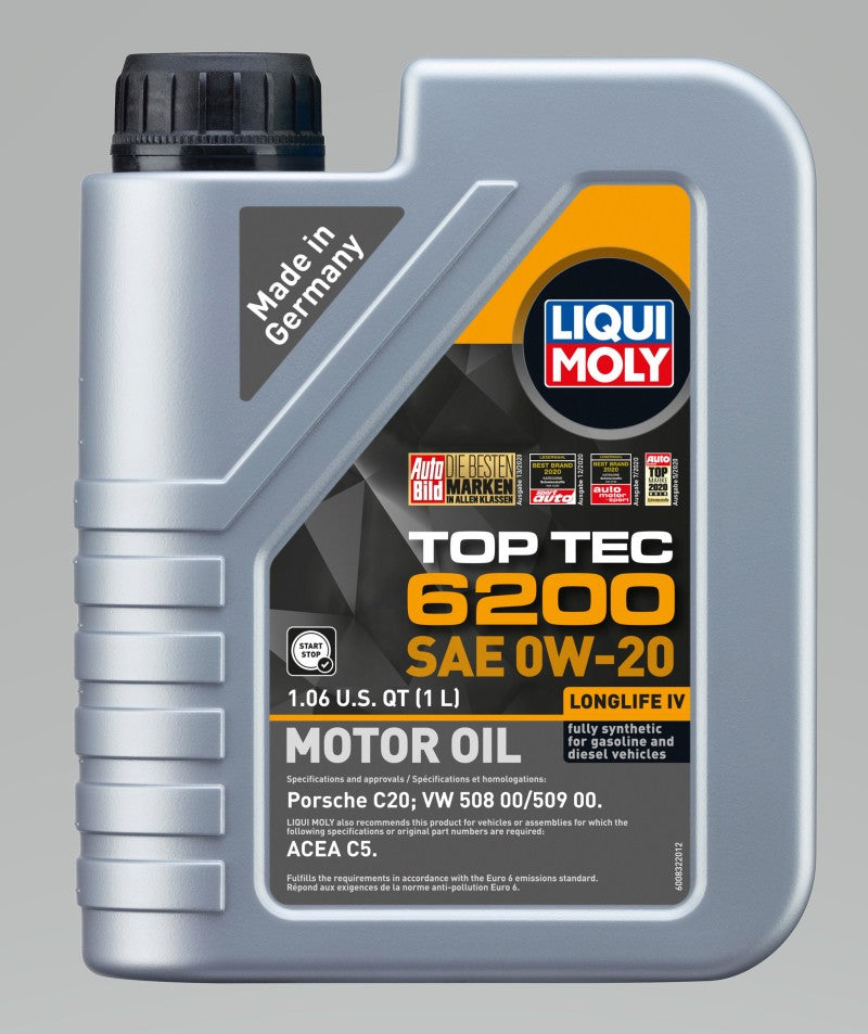 LIQUI MOLY 20236 FITS 1L Top Tec 6200 Motor Oil 0W20