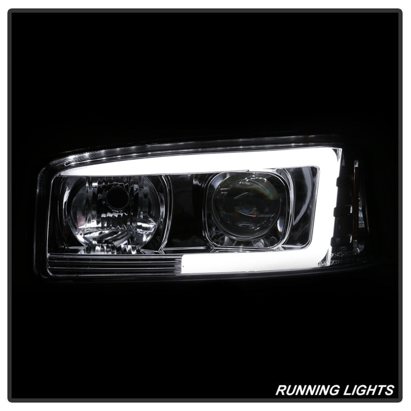 SPYDER 5084620 - Spyder GMC Sierra 1500/2500/3500 99-06 V2 Projector HeadlightsDRLChrome PRO-YD-CDE00V2-LB-C