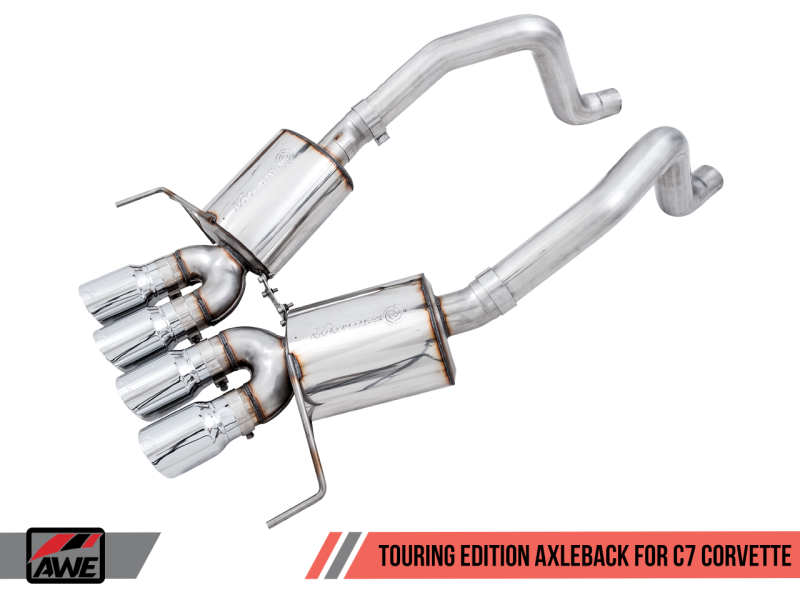 AWE Tuning 3015-42133 FITS 14-19 Chevy Corvette C7 Z06/ZR1 (w/o AFM) Touring Edition Axle-Back Exhaust w/Chrome Tips