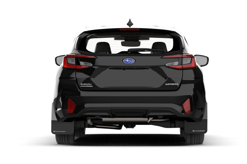 Rally Armor MF105-UR-BLK-NB FITS: 2024 Subaru Impreza Black UR Mud Flap w/ Light Blue Logo