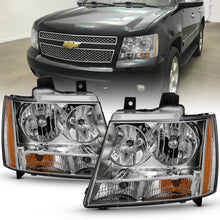 Load image into Gallery viewer, ANZO 111475 FITS: 2007-2014 Chevy TahOE Crystal Headlight Chrome Amber(OE)