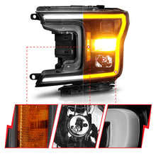 Load image into Gallery viewer, ANZO 111509 FITS: 2018-2020 Ford F-150 Projector Headlight w/ Plank Style Switchback Black Housing