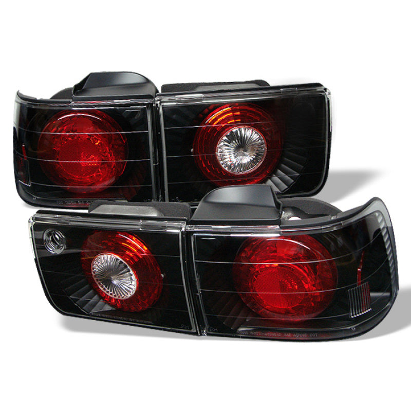 SPYDER 5004093 - Spyder Honda Accord 92-93 4Dr Euro Style Tail Lights Black ALT-YD-HA92-4D-BK