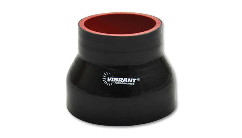 Vibrant 2766 FITS 4 Ply Reinforced Silicone Transition Connector - 2in I.D. x 2.5in I.D. x 3in long (BLACK)