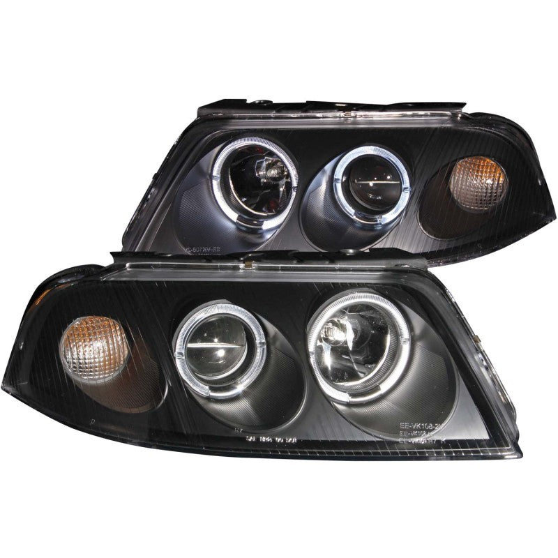 ANZO 121357 FITS: 2001-2005 Volkswagen Passat Projector Headlights w/ Halo Black