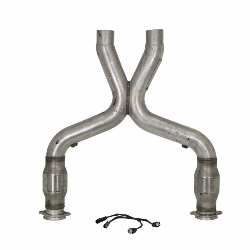 BBK 1658 FITS 11-14 Mustang 5.0 Short Mid X Pipe With Catalytic Converters 3.0 For Long Tube Headers