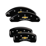 MGP 14223SIMPBK - 4 Caliper Covers Engraved Front & Rear Impala Black finish silver ch