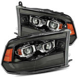 AlphaRex 880593 - 09-18 Dodge Ram 1500HD PRO-Series Proj Headlights Plank Style Black w/Seq Signal/Smoked DRL