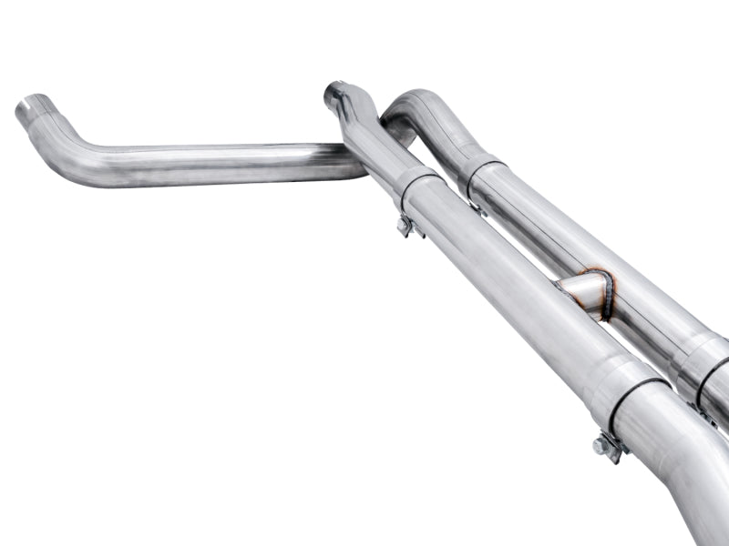 AWE Tuning 3015-42203 FITS 4th Gen GM 1500 6.2L 0FG Catback Split Rear Exit (w/ Bumper Cutouts) - Quad Chrome Tips
