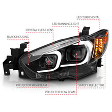 Load image into Gallery viewer, ANZO - [product_sku] - ANZO 2014-2015 Mazda 6 Projector Headlights w/ Plank Style Design Black - Fastmodz