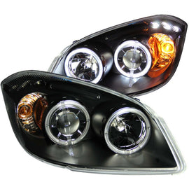 ANZO - [product_sku] - ANZO 2005-2010 Chevrolet Cobalt Projector Headlights w/ Halo Black w/ LED - Fastmodz