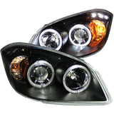 ANZO 121344 FITS: 2005-2010 Chevrolet Cobalt Projector Headlights w/ Halo Black w/ LED