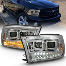 Load image into Gallery viewer, ANZO 111442 -  DODGE RAM 1500 09-18 / RAM 2500/3500 10-18 DUAL PROJECTOR SWITCHBACK HEADLIGHTS CHROME AMBER (FOR ALL MODELS)