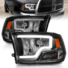 Load image into Gallery viewer, ANZO 111515 FITS: 2009-2018 Dodge Ram 1500 Crystal Headlights w/ Light Bar Black Housing