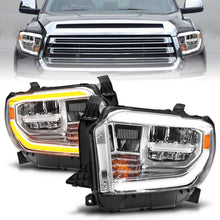 Load image into Gallery viewer, ANZO 111532 -  FITS: 2014-2017 Toyota Tundra LED Crystal Headlights w/ Switchback Chrome Housing w/ DRL