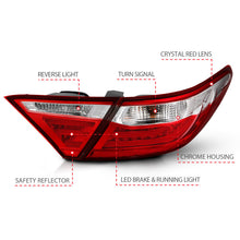 Load image into Gallery viewer, ANZO 321335 FITS 2015-2016 Toyota Camry LED Taillights Red/Clear