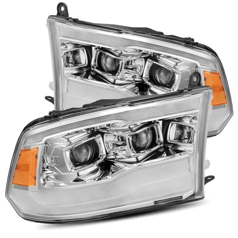 AlphaRex 880598 - 09-18 Dodge Ram 1500HD PRO-Series Projector Headlights Plank Style Chrome w/Seq Signal/DRL