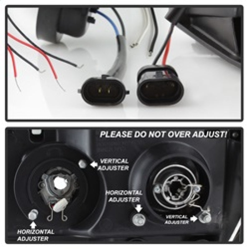 SPYDER 5010605 - Spyder GMC Sierra 1500/GMC Sierra Denali 08-13 Projector LED Halo- LED Blk PRO-YD-GS07-HL-BK