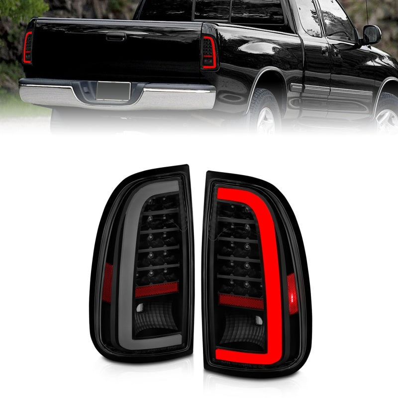 ANZO 311412 FITS 00-06 Toyota Tundra (Std. Bed/Reg Cab) LED Taillights w/Light Bar Black Housing Smoke Lens