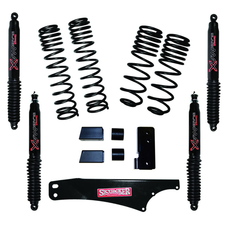 Skyjacker JK25BPBLT FITS 2007-2018 Jeep Wrangler JK 4 Door 4WD Long Travel 2in-2.5in Lift Kit w/Black Max Shocks