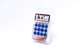 Wheel Mate 33007U - Monster Lug Caps M14x1.50 Set of 20 Blue Plastic