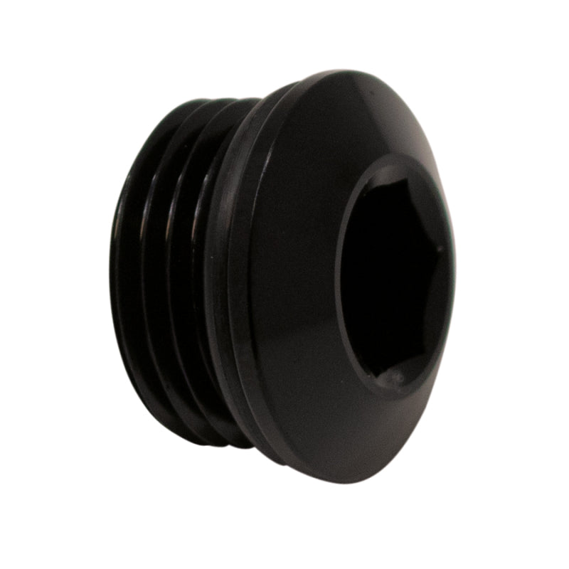 DeatschWerks 6-02-0718-B FITS 8AN ORB Male Plug Low Profile Internal Allen/Hex (Incl O-Ring) Anodized Matte Black