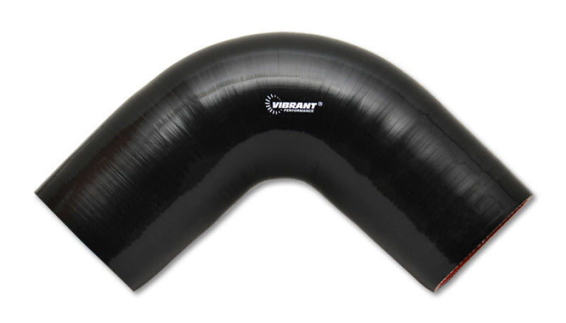 Vibrant 2744 FITS 4 Ply Reinforced Silicone Elbow Connector - 3in I.D. - 90 deg. Elbow (BLACK)