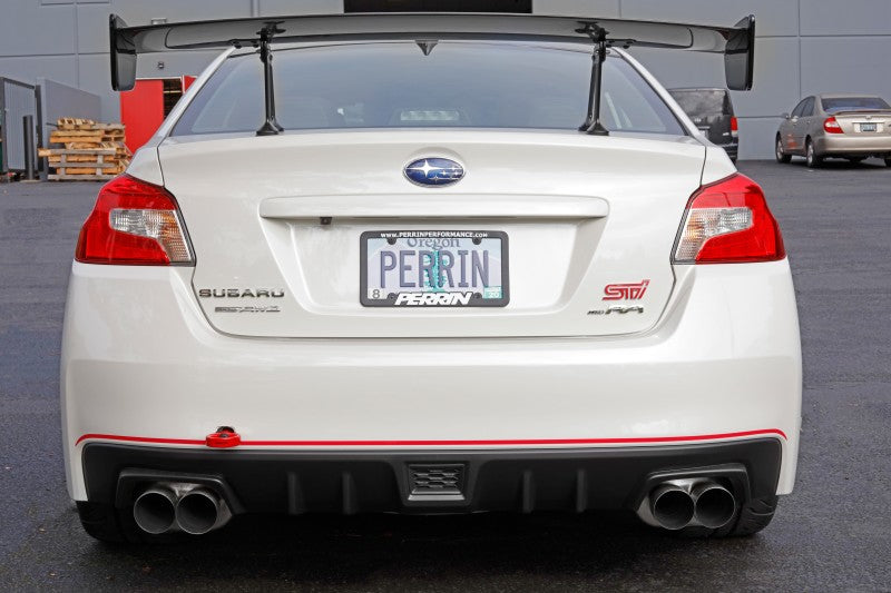 Perrin Performance PSP-BDY-252RD - Perrin 15-19 Subaru WRX/STI Tow Hook Kit (Rear) Red