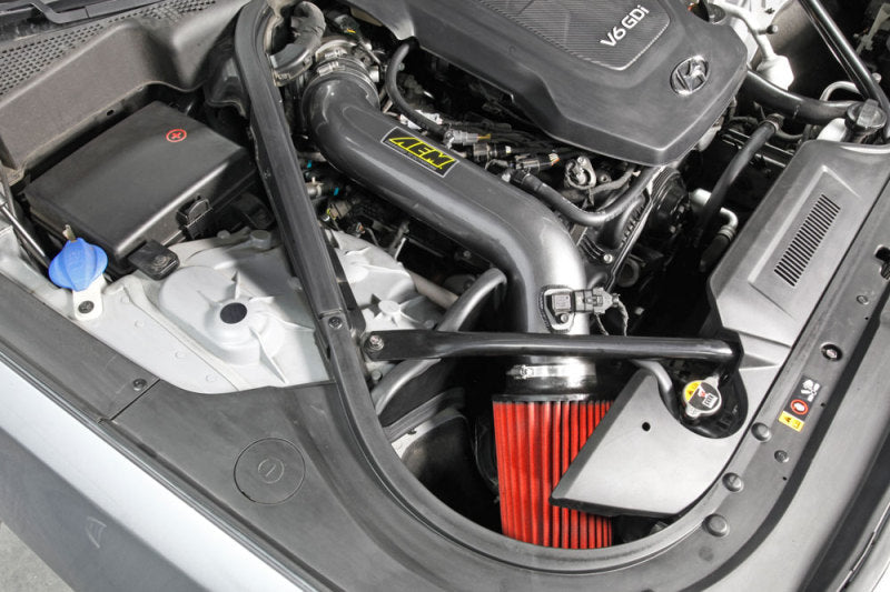 AEM Induction 21-796C - AEM 2015 Hyundai Genesis 3.8L-V6 F/I Silver Cold Air Intake