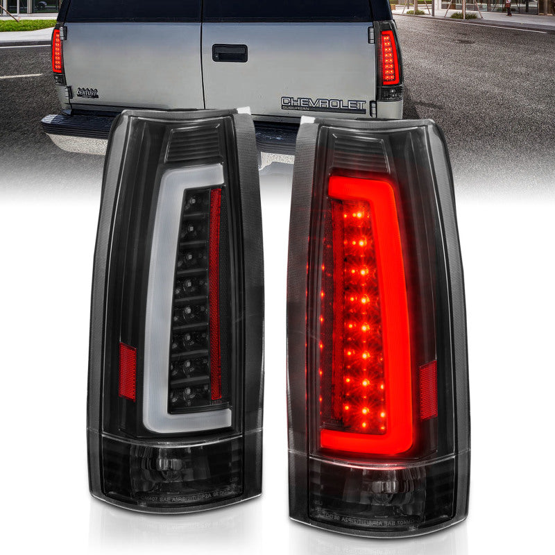 ANZO 311344 -  FITS: 1999-2000 Cadillac Escalade LED Taillights Black Housing Clear Lens Pair