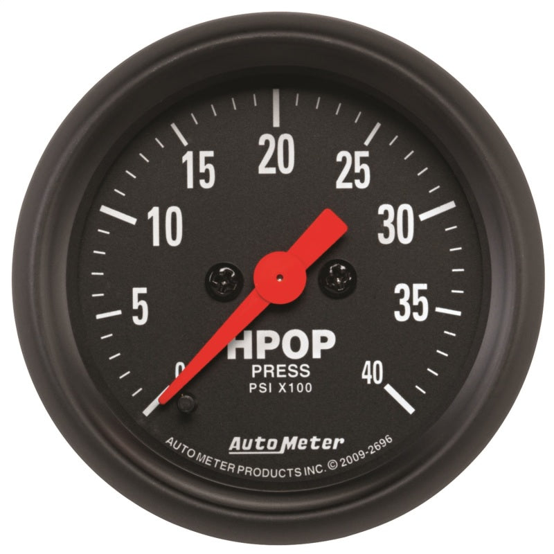 AutoMeter 2696 - Autometer Z Series 2-1/16in 4K PSI High Pressure Oil Pump Gauge w/ Digital Stepper Motor
