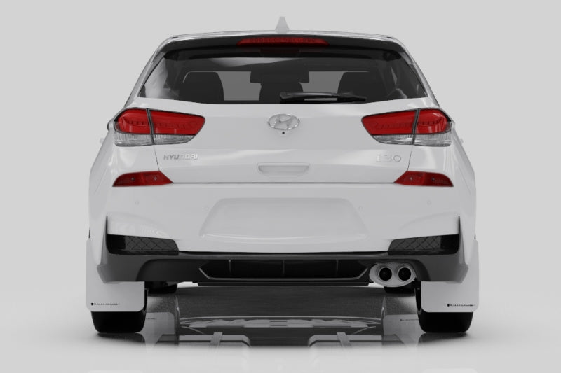 Rally Armor MF59-UR-BLK/GRY FITS: 2019+ Hyundai Elantra N Line UR Black Mud Flap w/ Grey Logo