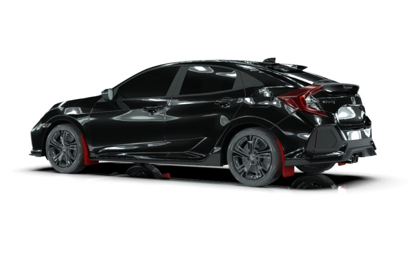 Rally Armor MF51-UR-RD/BLK FITS: 17-19 Honda Civic Sport Touring Red UR Mud Flap w/ Black Logo