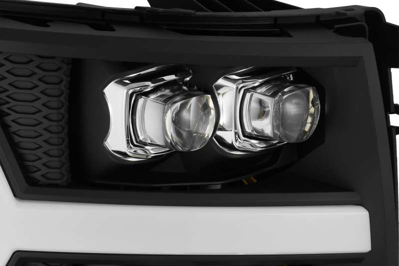 AlphaRex 880209 FITS 880209 FITS 07-13 Chevy 1500HD NOVA LED Proj Headlights Plank Style Matte Blk w/Activ Light/Seq Signal