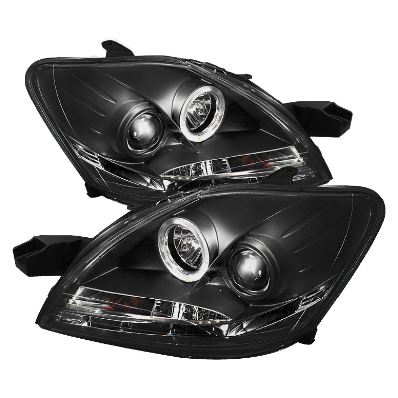 SPYDER 5038944 - Spyder Toyota Yaris 07-11 4Dr Projector Headlights LED Halo DRL Blk PRO-YD-TYA074D-DRL-BK