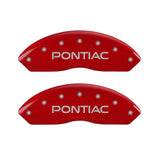 MGP 18030SPXPRD - 4 Caliper Covers Engraved Front Pontiac Engraved Rear GXP Red finish silver ch