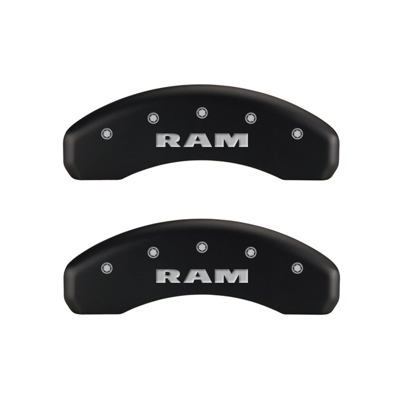 MGP 55001SRAMRD - 4 Caliper Covers Engraved Front & Rear RAM Red finish silver ch